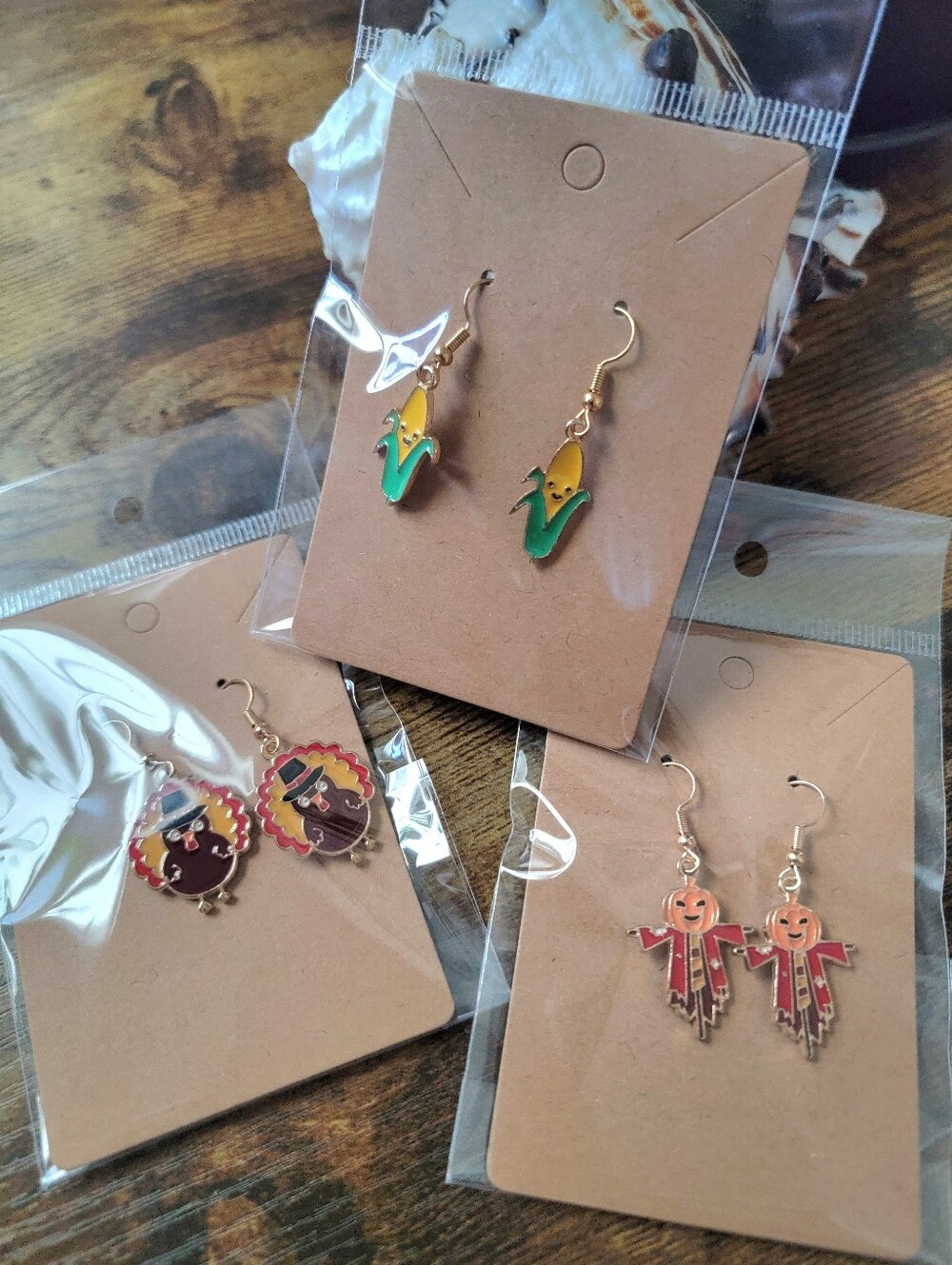 3pcs Fall Earrings Corn Drop Dangle Earrings